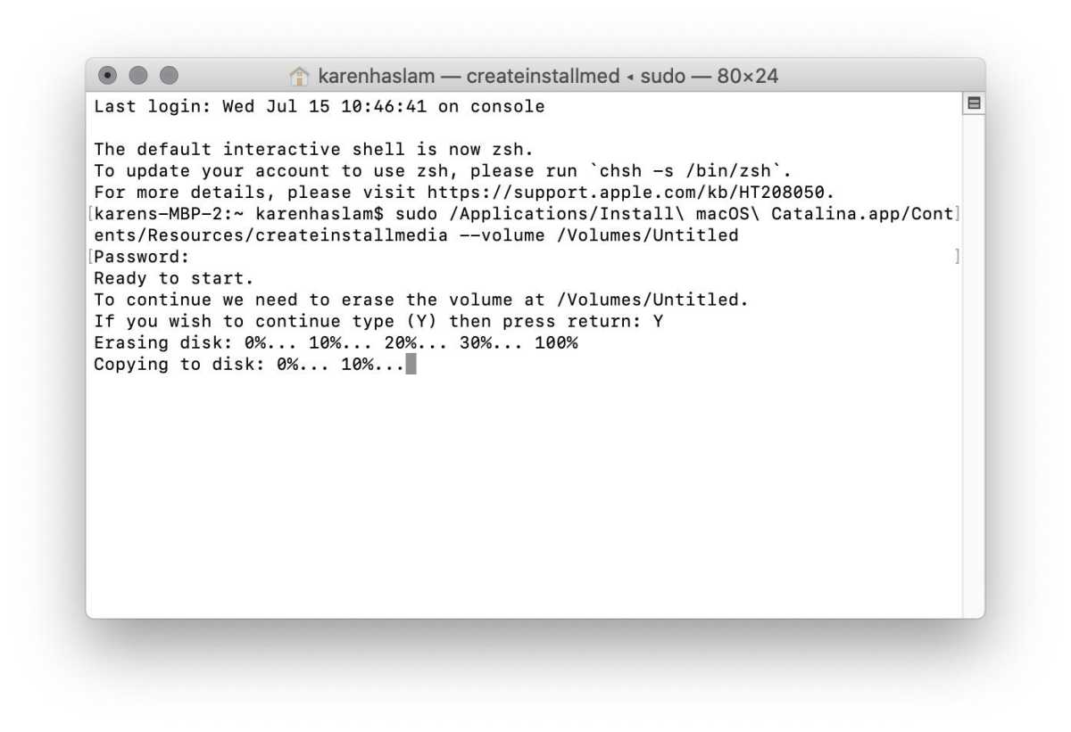 Createinstallmedia mac