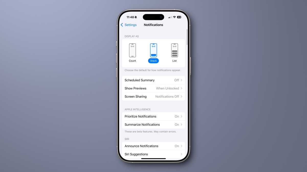 notifications AI