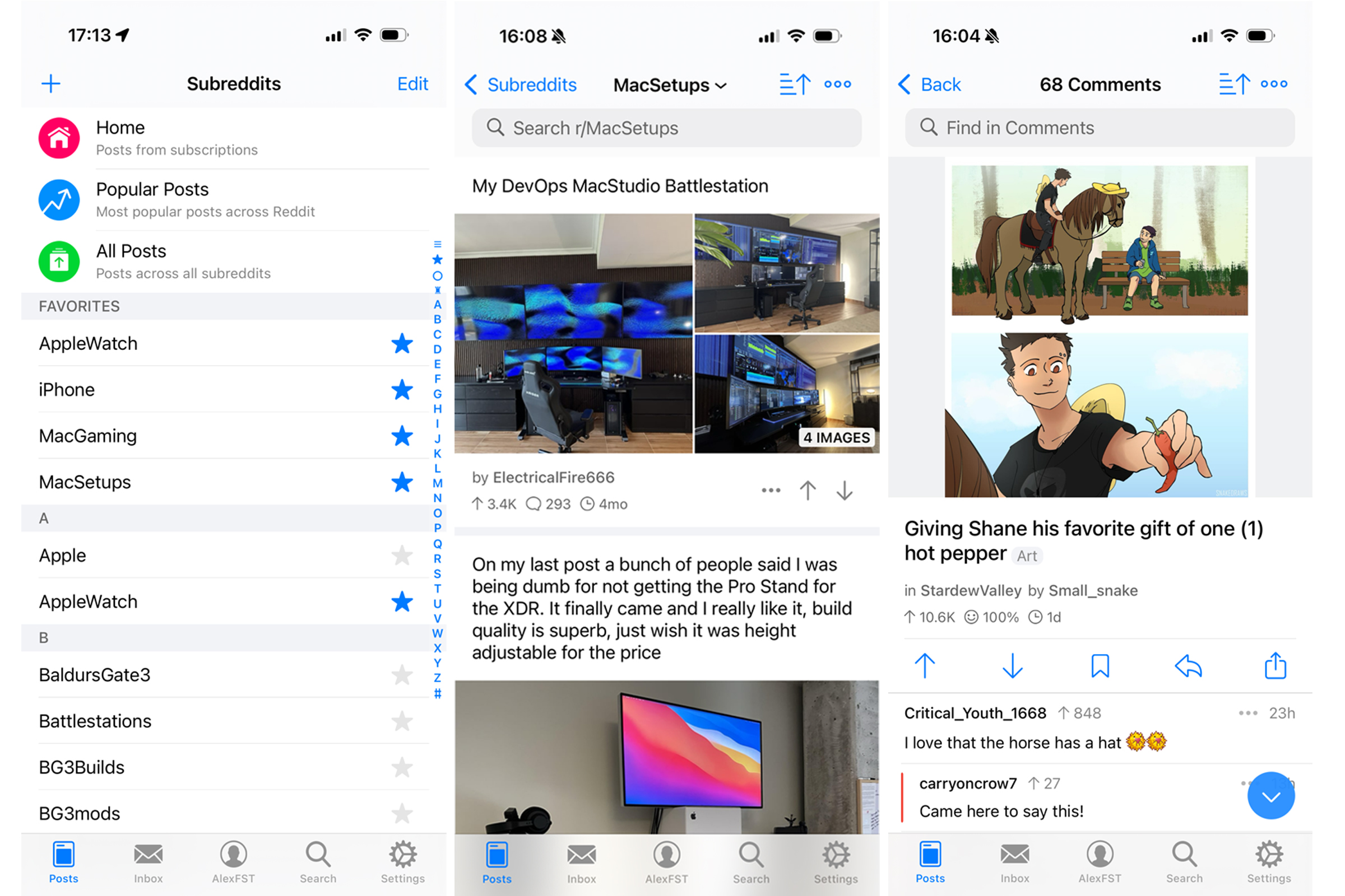 apollo reddit app screenshots