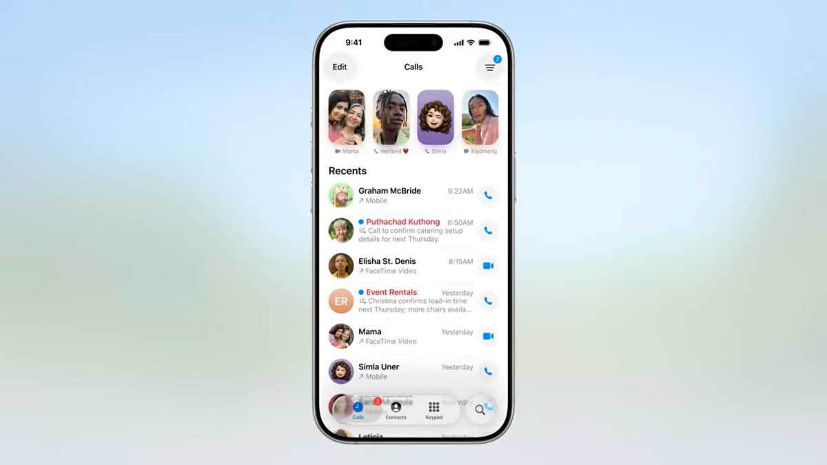 iOS 26 phone app