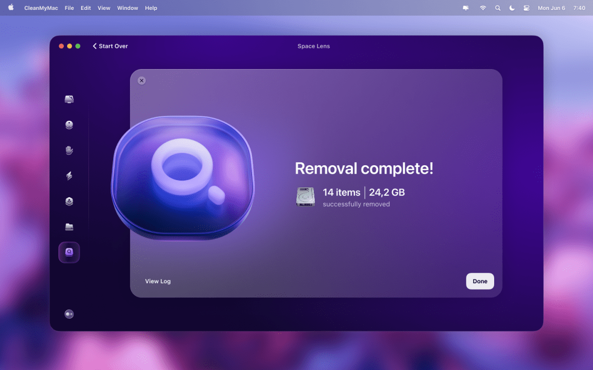 Space Lens on CleanMyMac