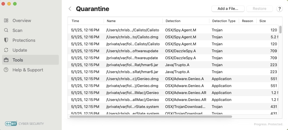 Quarantine tools