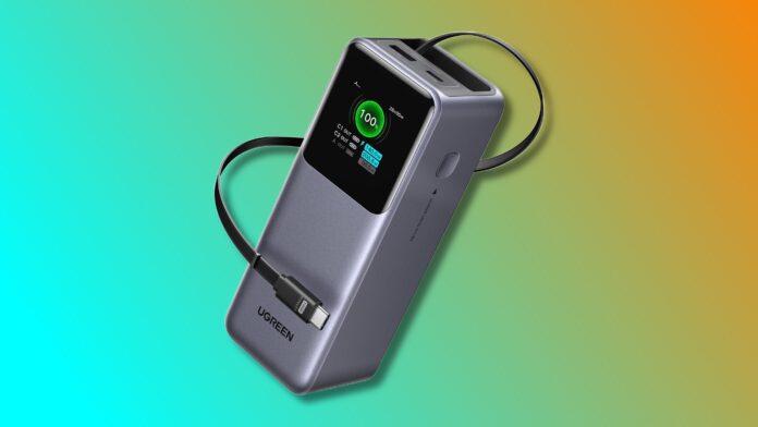 This 20K powerbank with its own retractable USB-C cable is only $75