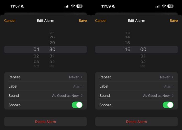 It really happened! Someone made it to the end of the iPhone alarm time picker