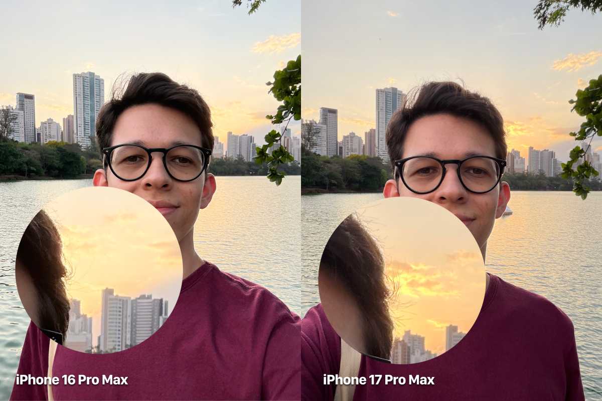 iPhone 17 selfie 1 showing hair detail