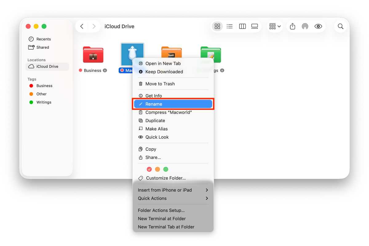 Finder rename