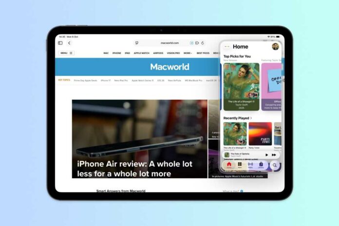 Slide Over returns to the iPad with the latest iPadOS 26.1 beta