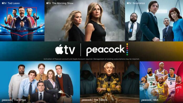 Apple TV teams up with Peacock to offer both streaming services for $14.99 a month