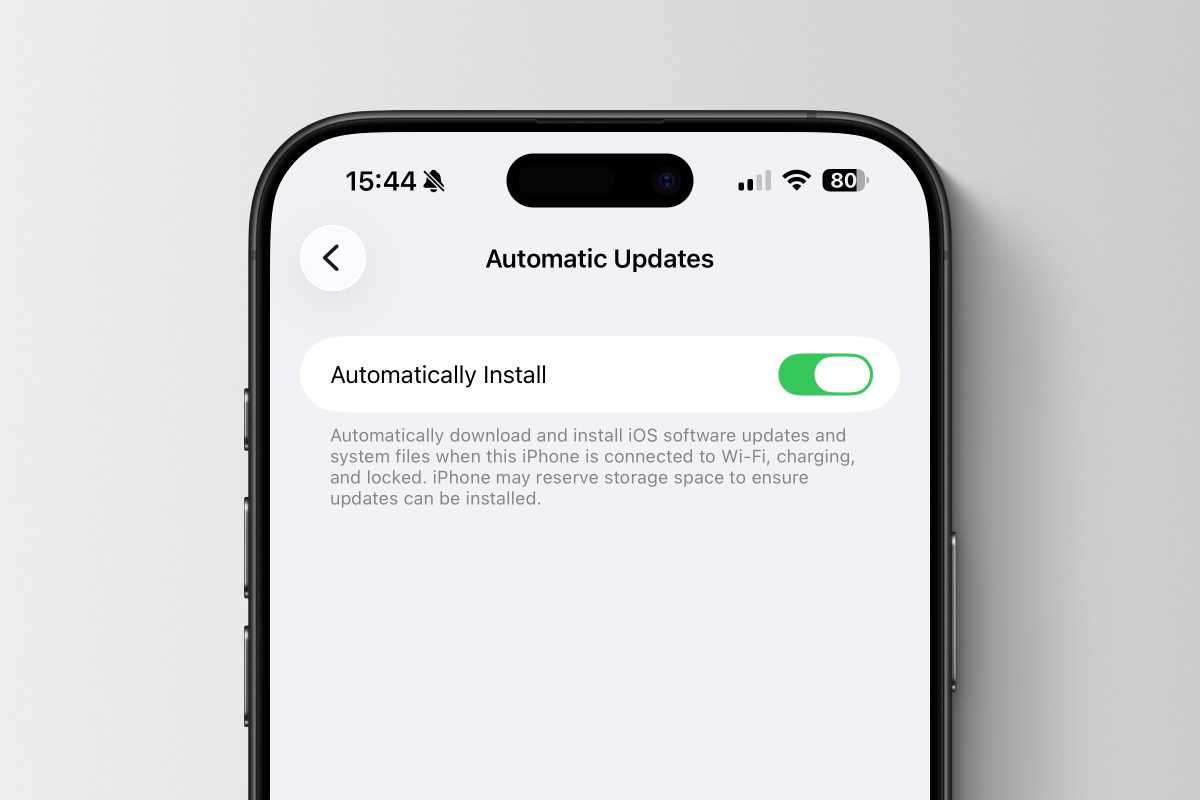 iOS 26 1 security settings screen