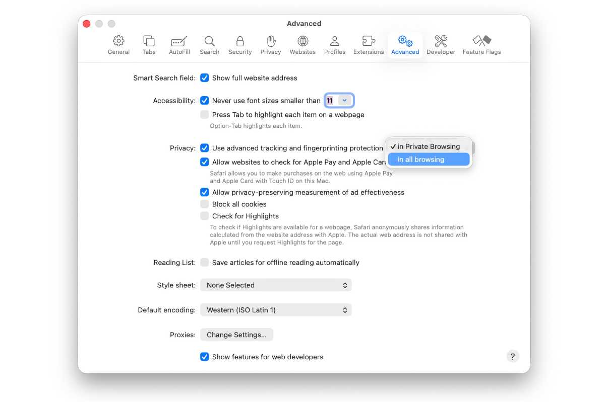 Tahoe Safari advanced fingerprint tracking