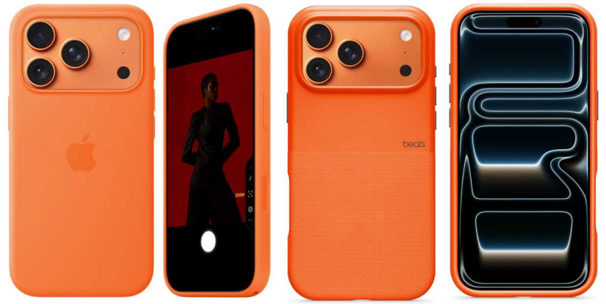 Orange iPhone 17 Pro cases Apple and Beats
