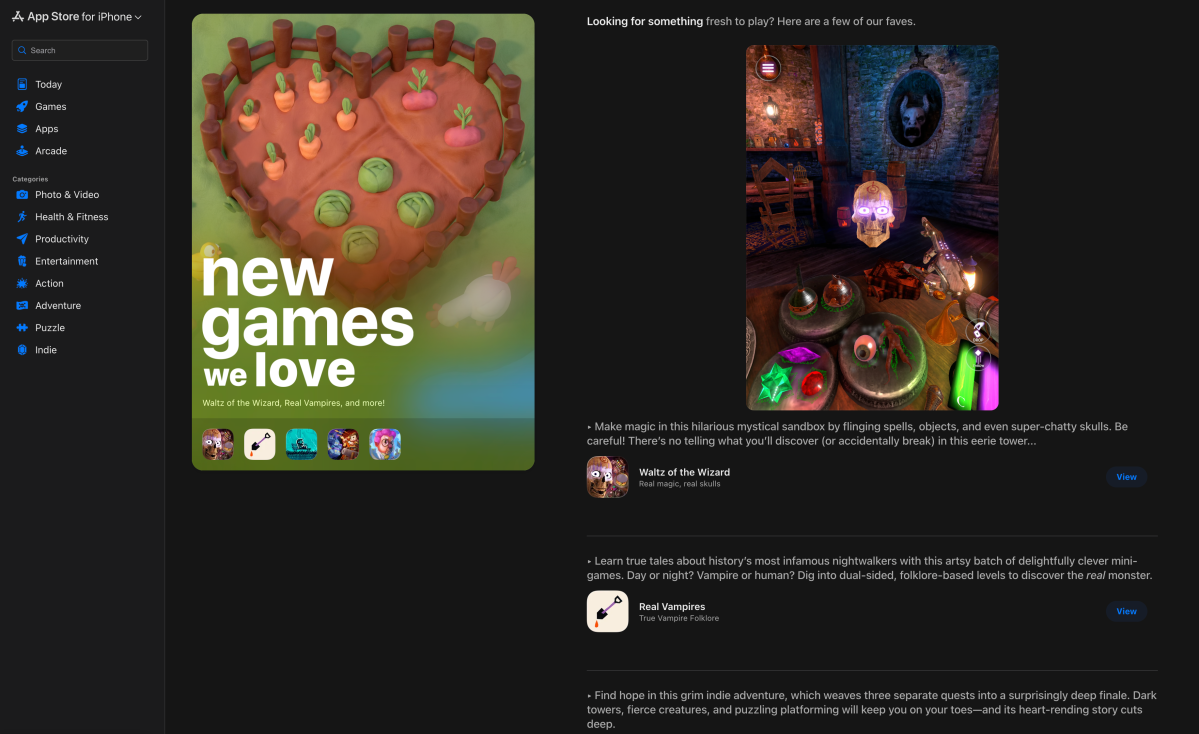 App Store on the web