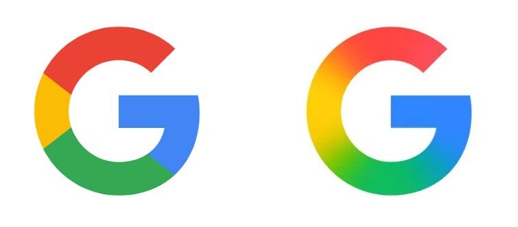 Old and new Google app icons.