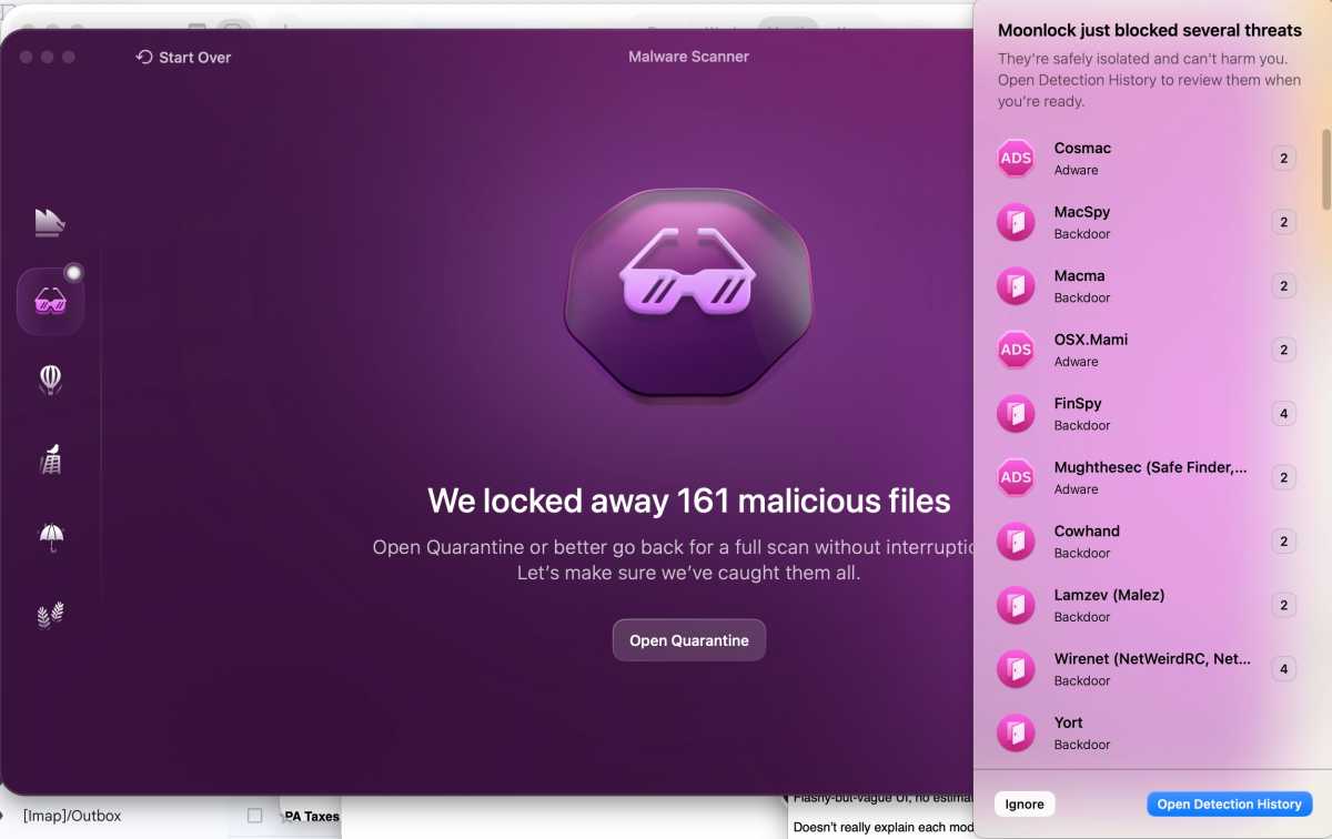 Moonlock Blocked Threats