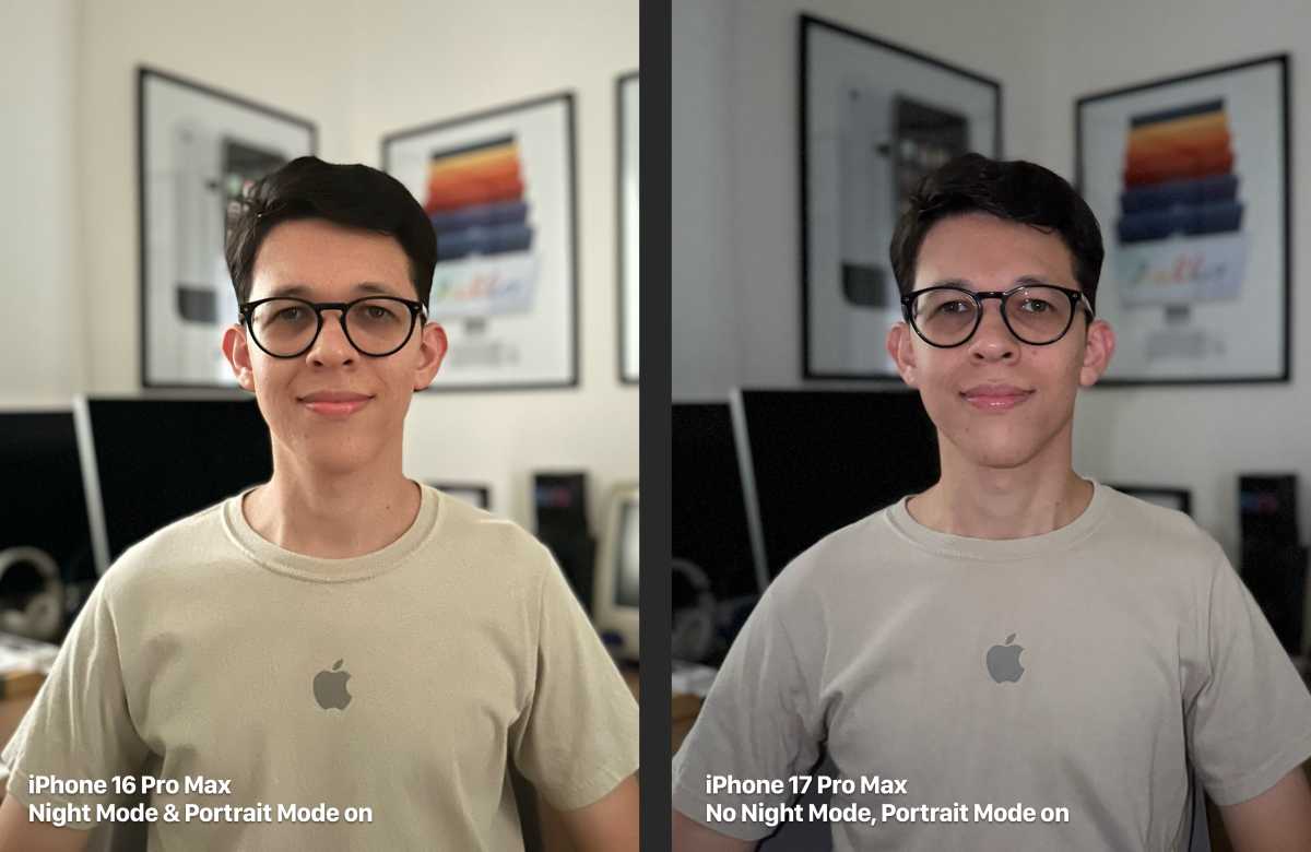 Night Mode iPhone comparison
