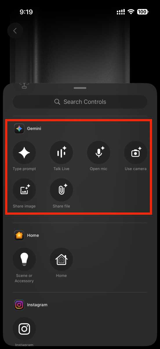 Google Gemini controls