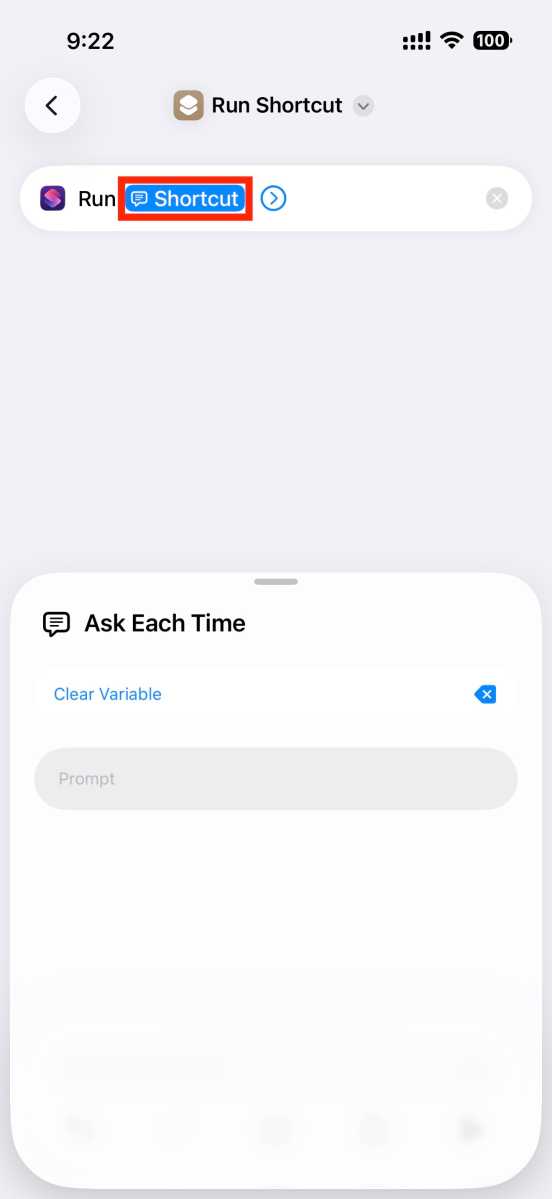 Picking Ask Each Time option