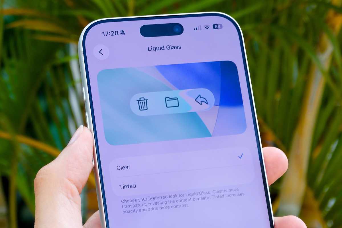iPhone Liquid Glass settings