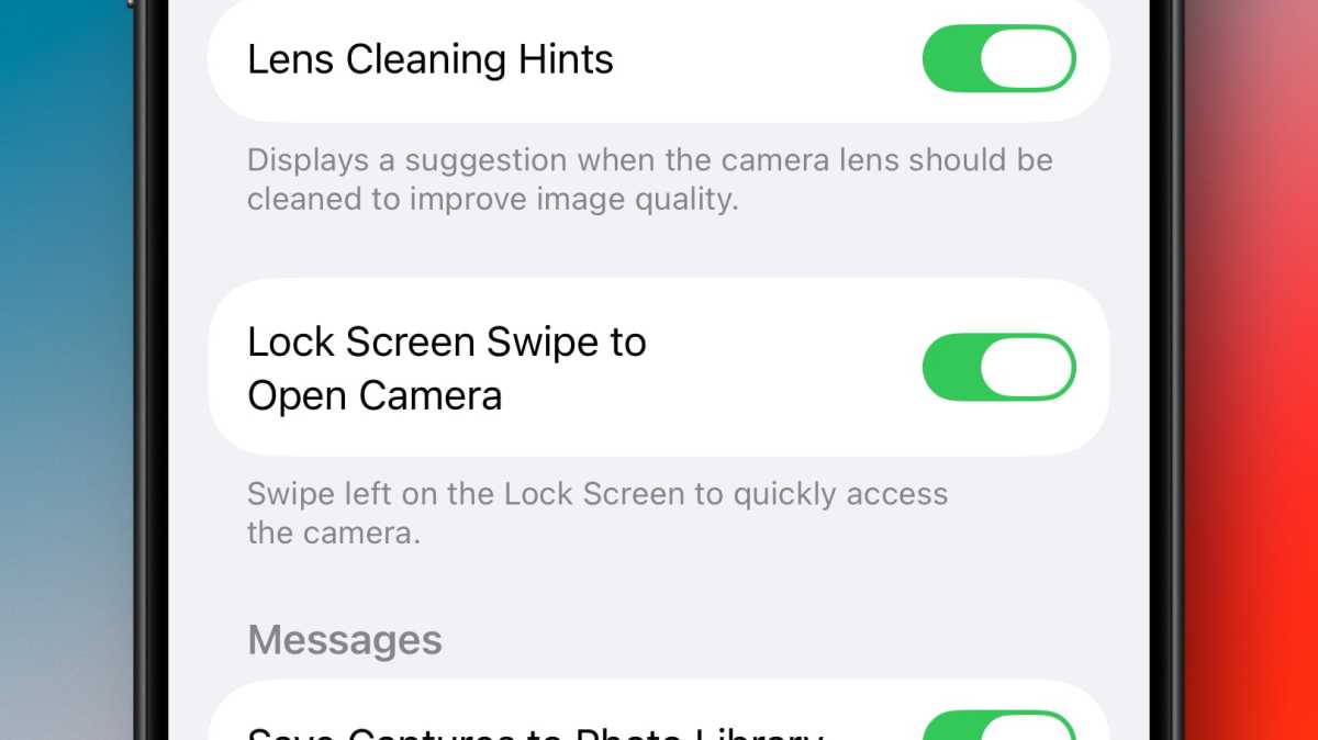 Lock Screen gesture setting 1
