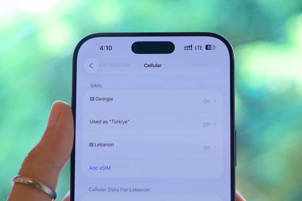 multiple SIMs on iPhone