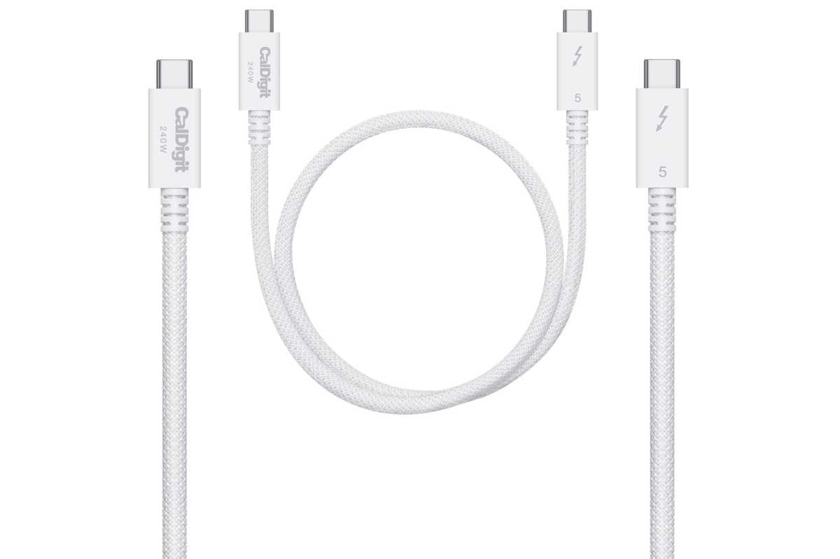 CalDigit Thunderbolt 5 (USB‑C) Pro Cable (White)