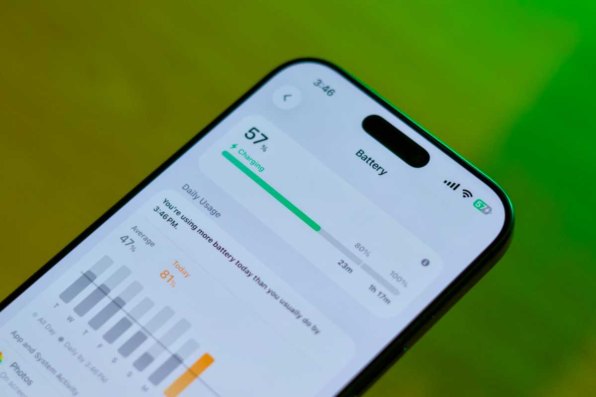 Battery usage on iOS