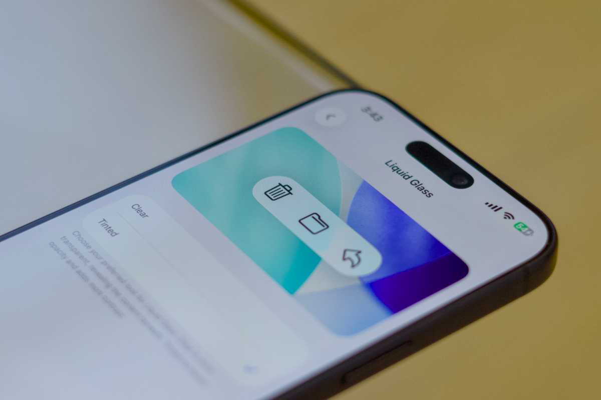 Liquid Glass adjustments on iOS