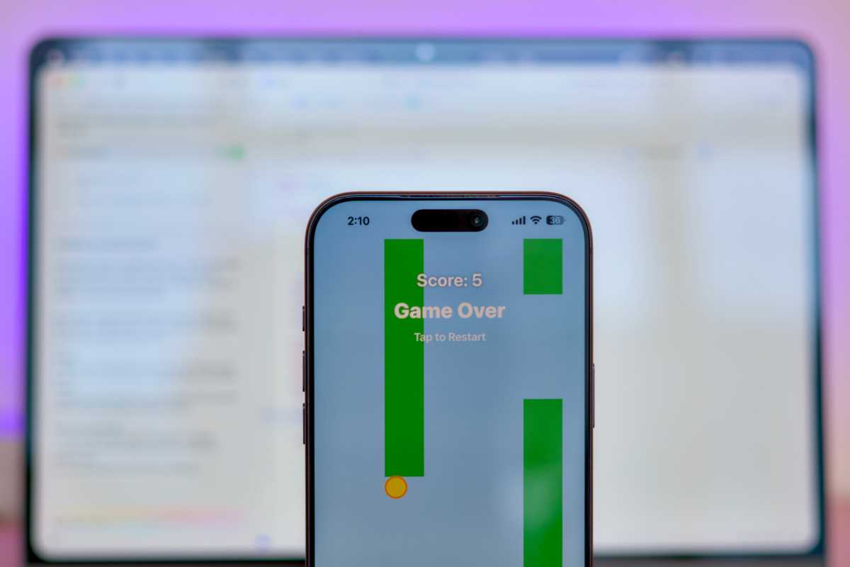Flappy Bird clone on iOS built with Xcode and Codex