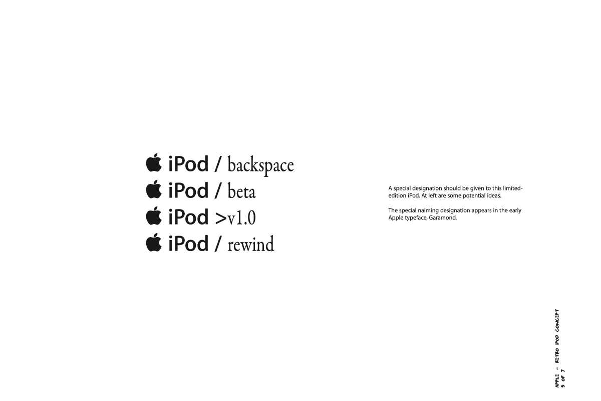 iPod retro names