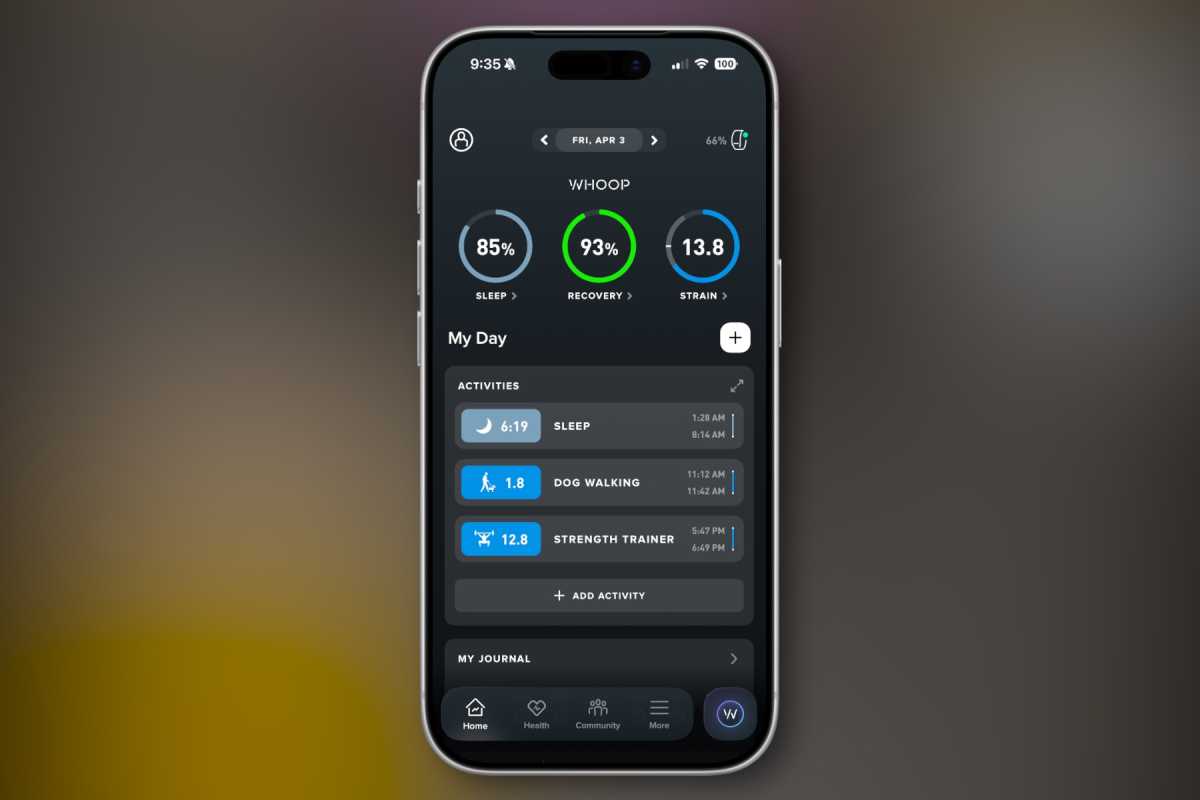 Whoop strain recovery