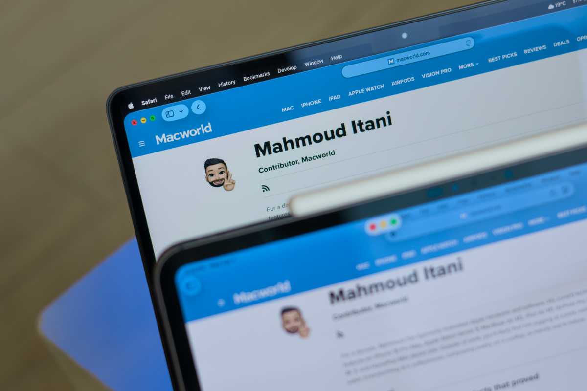Menu bar on iPadOS and macOS