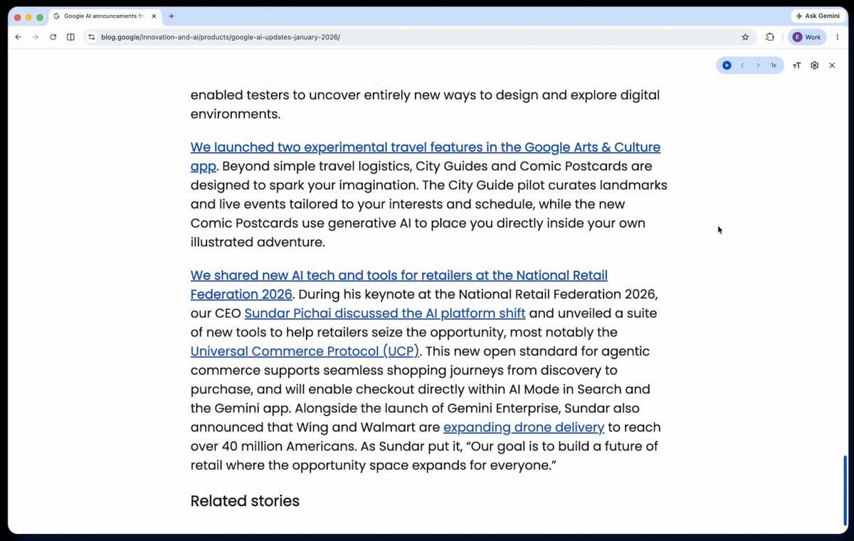 Google Chrome Immersive Reading Mode