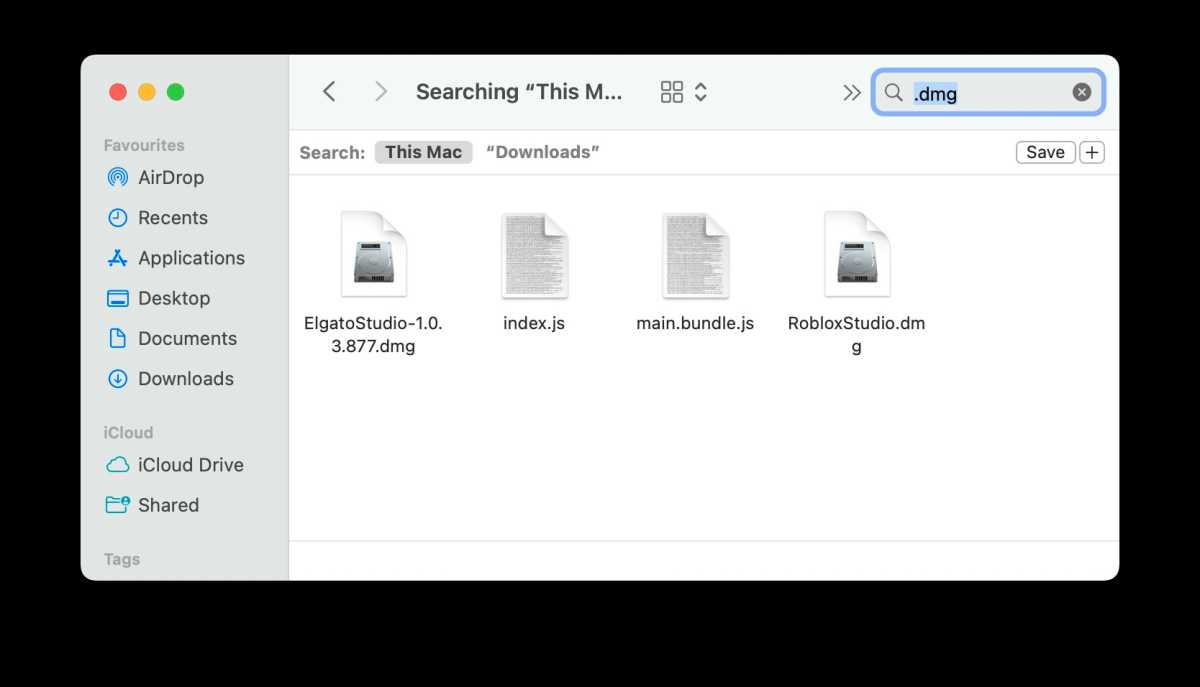 Delete DMG files Mac