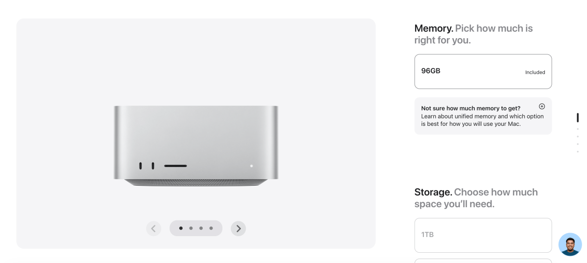 Mac Studio (M3 Ultra) memory options